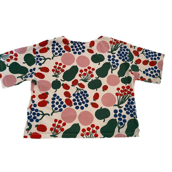 Marimeko For Uniqlo Cropped Cotton TShirt Crew Neck Size XS - Picture 4 of 4